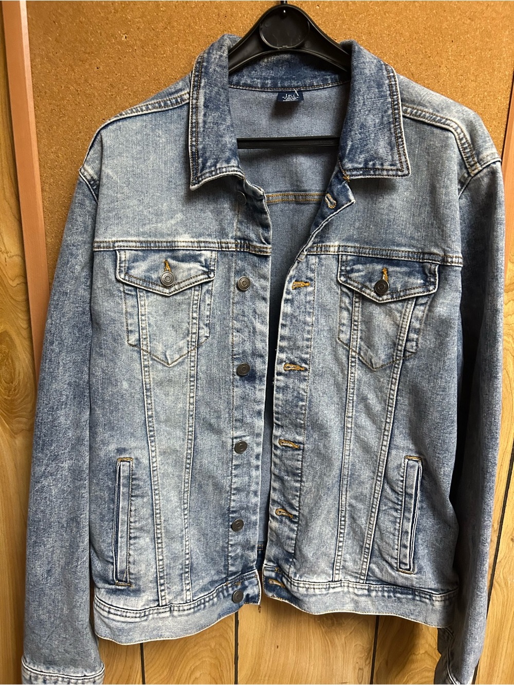George Light Blue Washed Denim Jacket - Men's